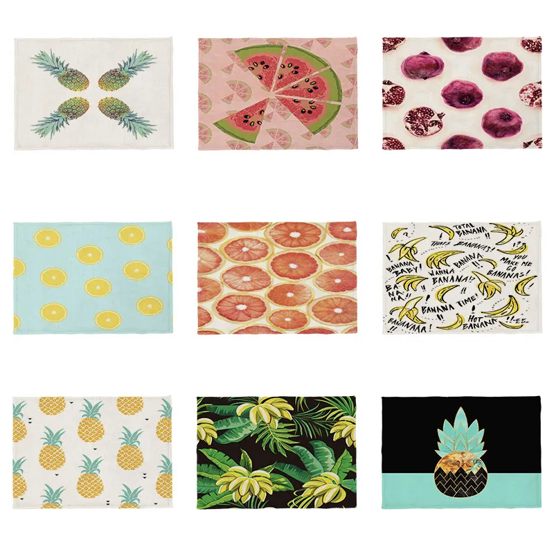 Роскошные настраиваемые скатерть оранжевый ананас банан растение столовые