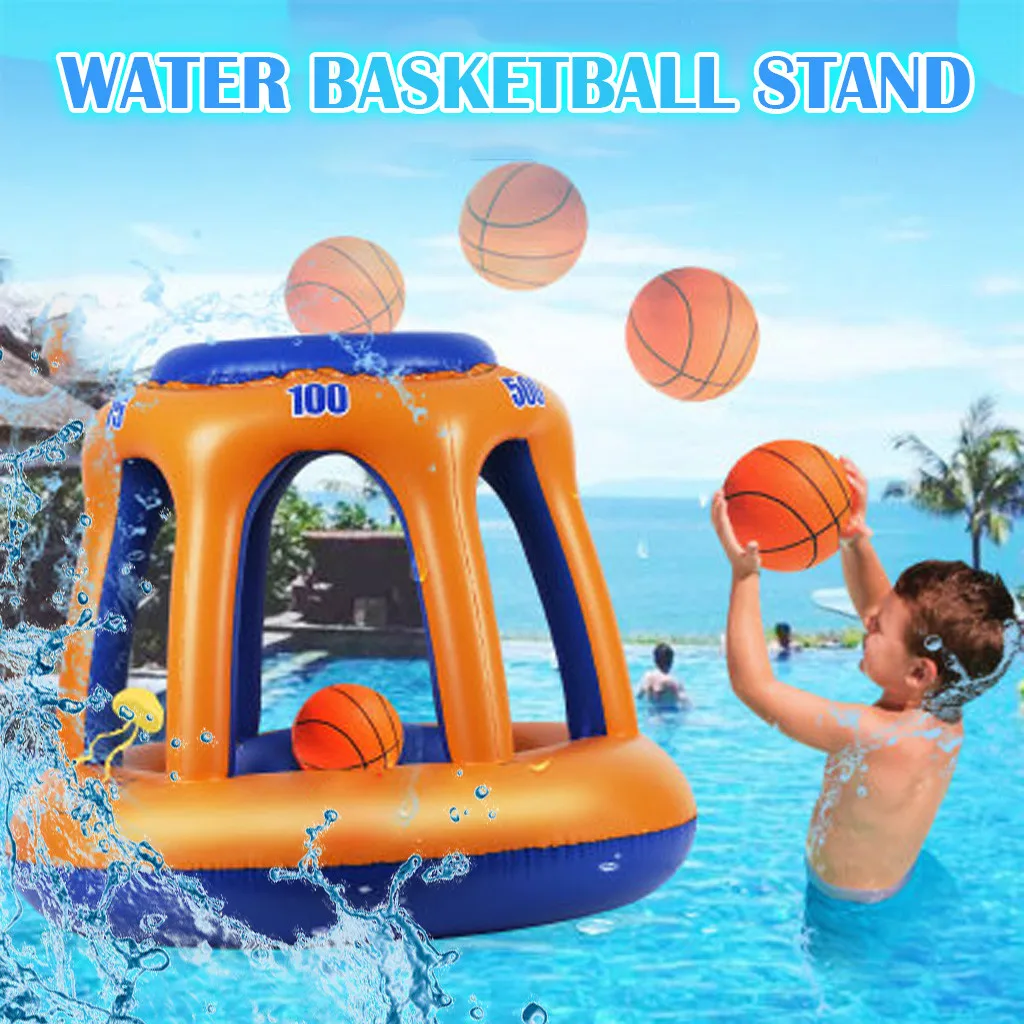 swimming pool floating basketball hoop