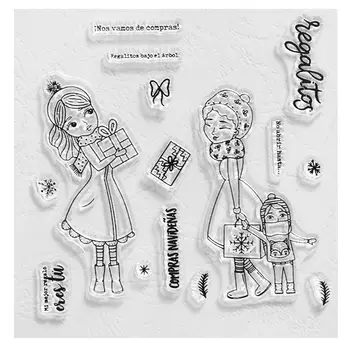 

Winter Girls Silicone Clear Seal Stamp DIY Scrapbooking Embossing Photo Album85WC