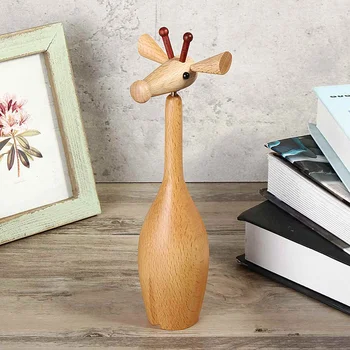 

Home Decor Upgraded Wooden Ornaments Giraffe Imported Beech Wood Parts can be 360 Degrees Activity Wooden Play Wooden Gifts