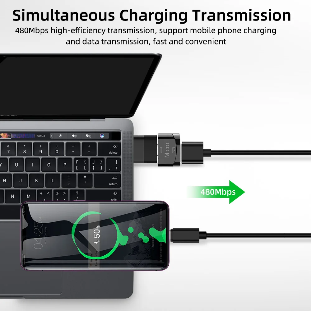 USB OTG адаптер Micro USB мужчина к USB 2,0 Женский кабель конвертер для Macbook samsung A7 huawei P10 мобильный телефон USB разъем