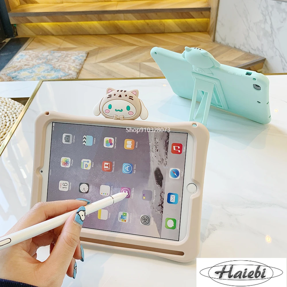 

For iPad 10.2 7th iPad 9.7 2018 2017 Case Pro 9.7 10.5 Silicon Cover For Mini 1 2 3 4 5 Air 1 2 3 stand Kids cases with Pen slot