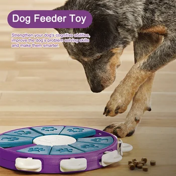 

Slow Non Slip Portable Puppy Treat Dispenser Bite Resistant Dog Feeder Toy Games Interactive Home Bowl Improve IQ ABS Training