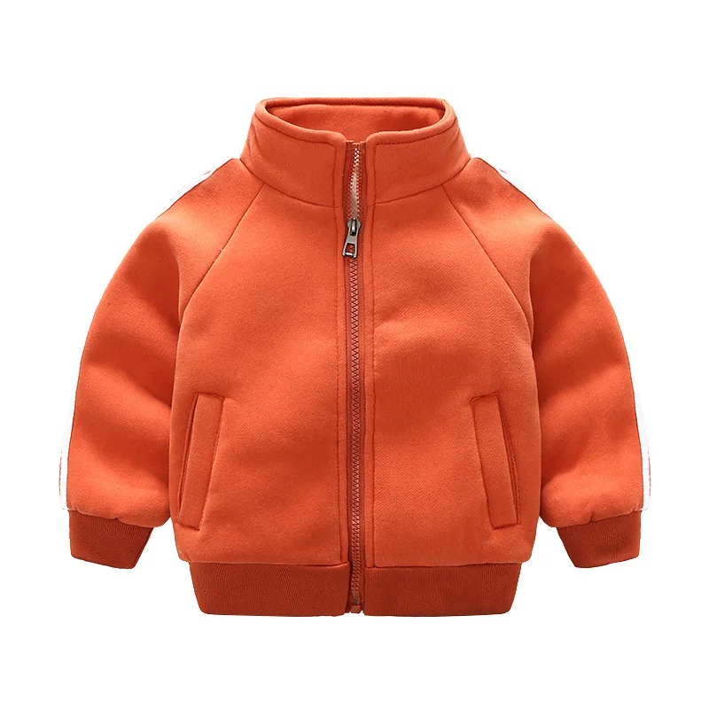 

Kids' Coat Children 2017 Autumn And Winter Thick Stand Collar Jacket BOY'S plus Velvet Korean-style Casual Tops