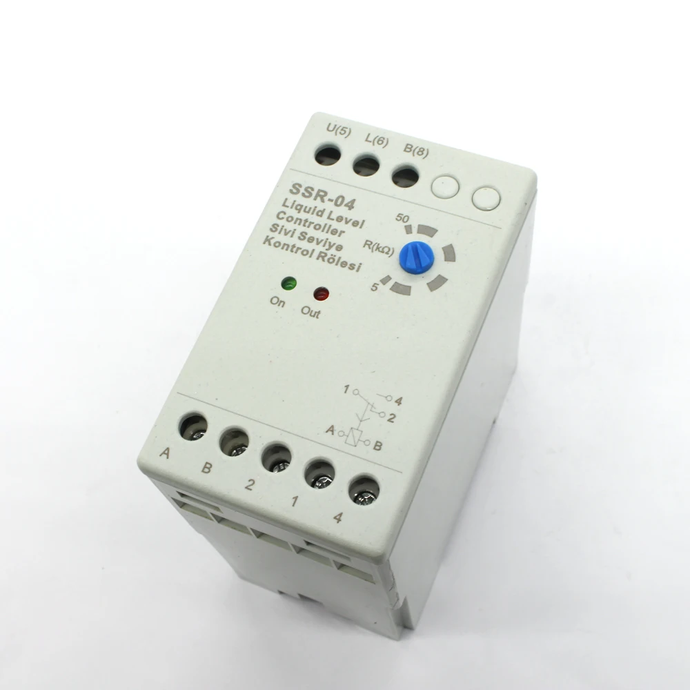 Manhua AC220V 50/60Hz DIN rail SSR-04 регулятор уровня жидкости Регулируемый 5-50k Ω