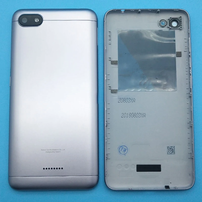 Single Card Side Keys+Lens Back Cover For Xiaomi Redmi 6A Back Housing Door Battery Cover For Xiaomi Redmi6 A Back Battery Cover