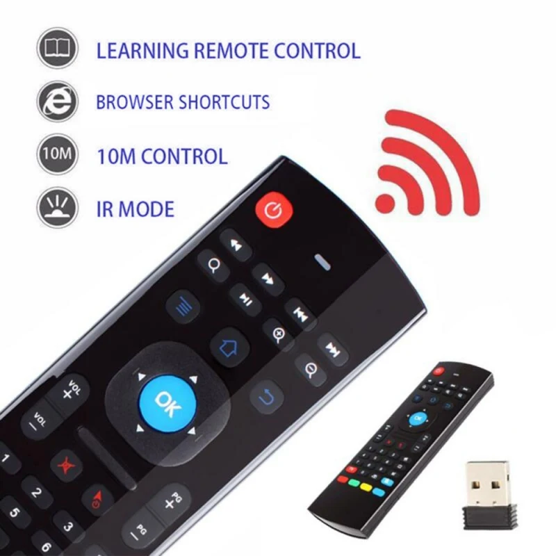 MX3 2,4G Air Fly mouse портативный мини-клавиатура Пульт дистанционного управления для Android tv/Box/PC tv пульт дистанционного управления
