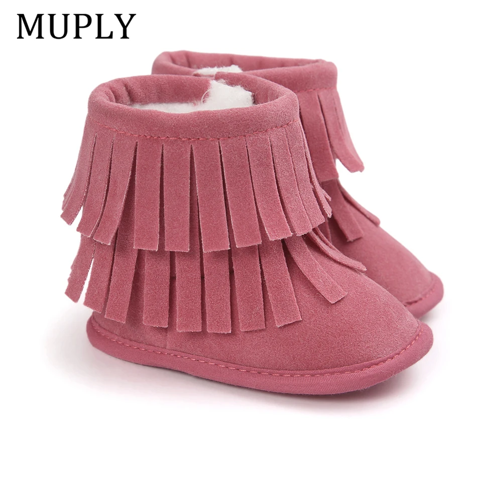 Snow-Shoes Prewalker Newborn Baby-Girls Winter Soft-Sole Anti-Slip Tassel for Super-Keep-Warm