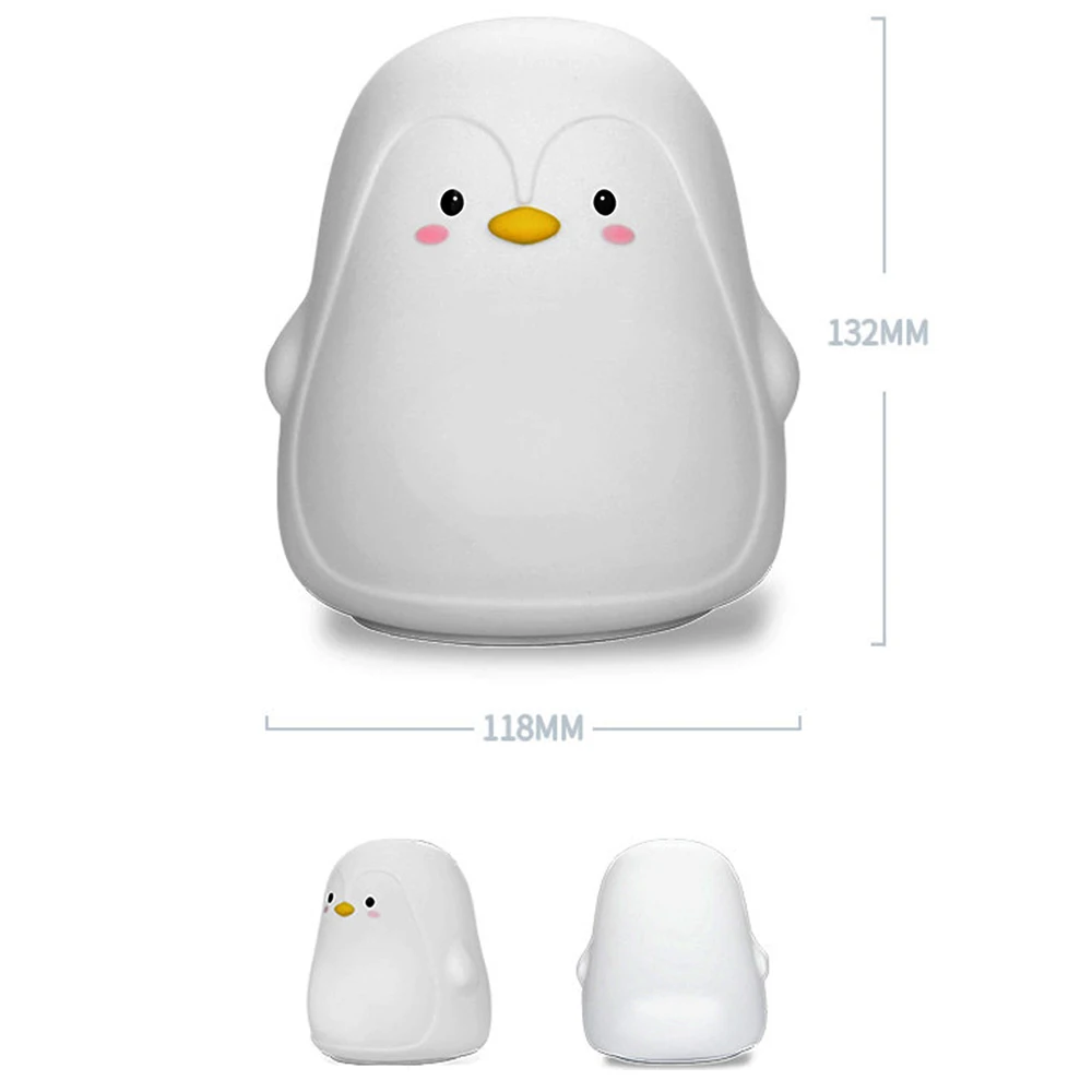 Пингвин из силикона сенсорный датчик ночной Светильник Перезаряжаемый ...