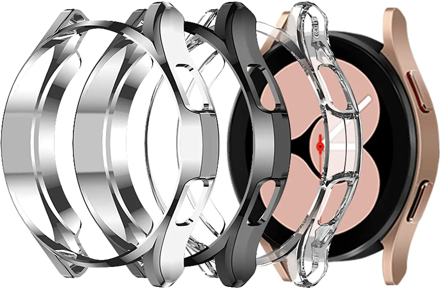 Case for samsung Galaxy watch 4 classic 42mm 46mm TPU Plated all-around Screen protector cover bumper Galaxy watch 4 44mm 40mm