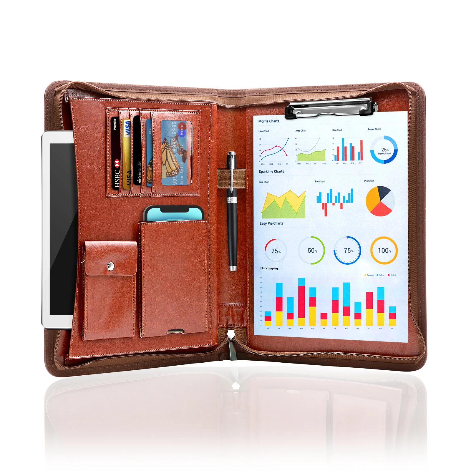 Leather clipboard a4, Presentation folder a4, Conference Folder