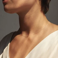 EManco – collier à chaîne Fine en acier inoxydable, pendentifs couleur or, court et Long, cadeau pour femmes, bijoux en acier inoxydable 4