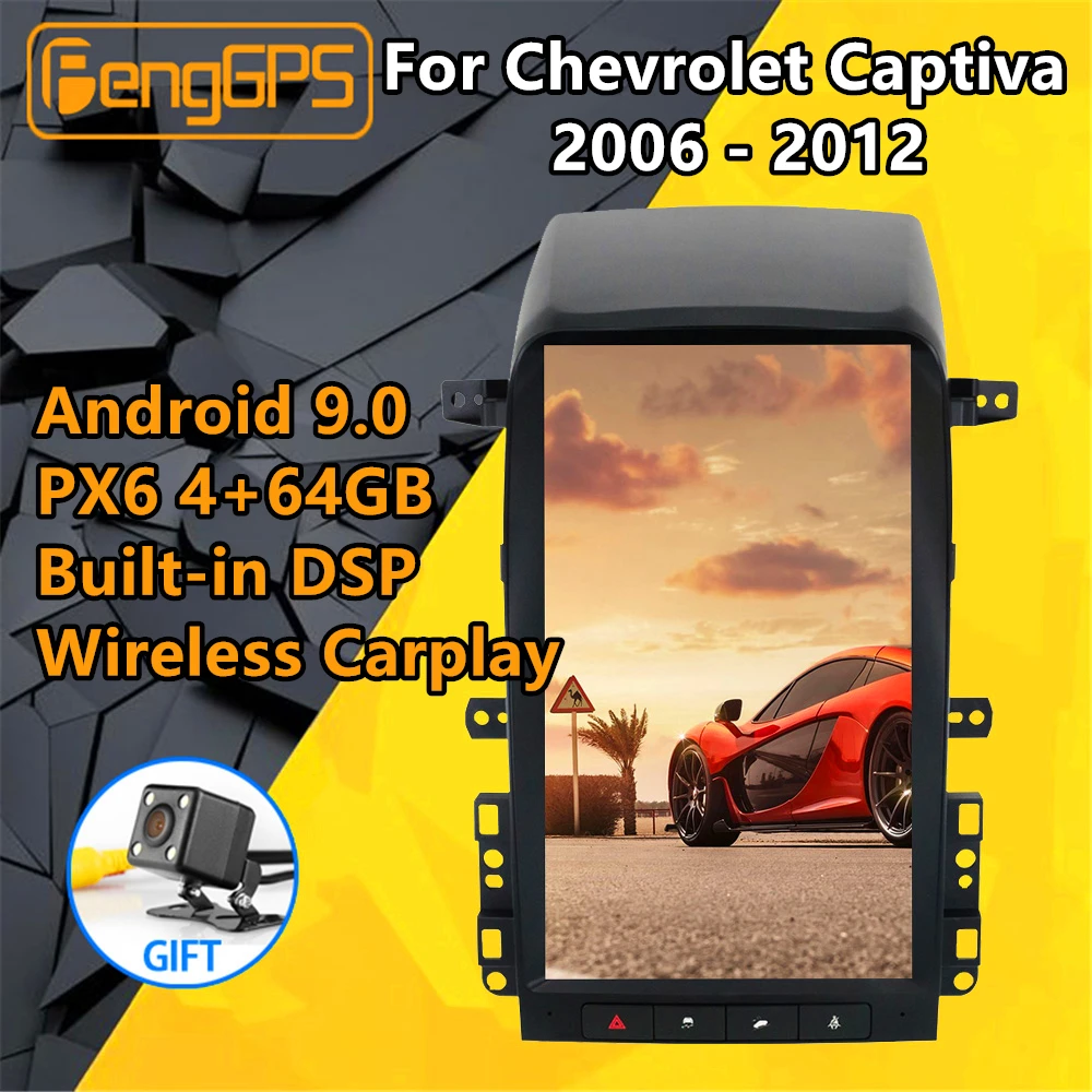 Автомагнитола для Chevrolet Captiva мультимедийный стерео проигрыватель Android 2006 2012 PX6 tesla