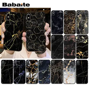 

Babaite Beautiful Colorful Balck Gold Marble Pattern Print Phone Case for iPhone XR 11 Pro MaxXS MAX 8 7 6 6S Plus X 5 5S SE