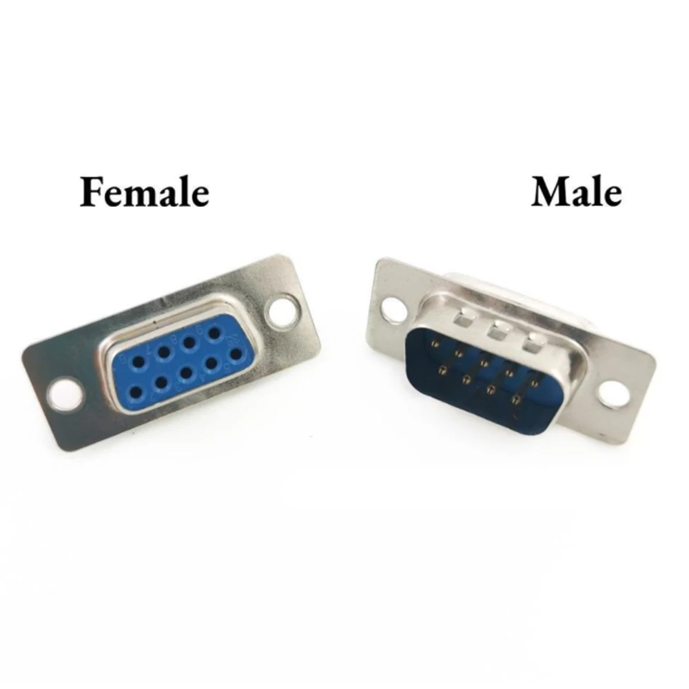 

10PCS DB9 RS232 9PIN D-Sub Female Male Solder PCB Mount Serial Port Connector