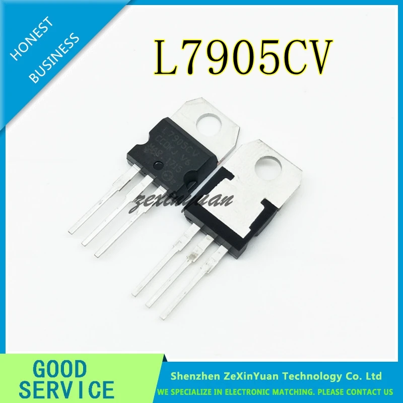 20PCS IC L7905CV L7905 7905 TO-220 ST Voltage Regulator 5V ST NEW GOOD T28 