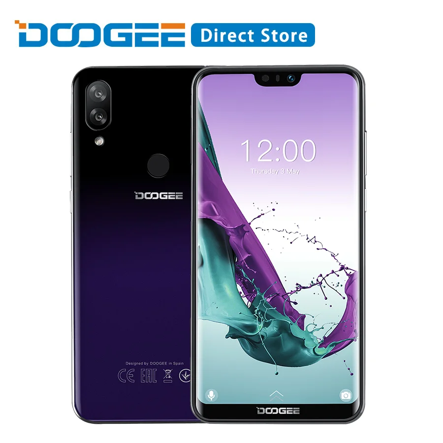 DOOGEE N10 смартфон с восьмиядерным процессором ОЗУ 3 ГБ ПЗУ 32 5 84 дюйма FHD + 19:9 16 Мп 3360