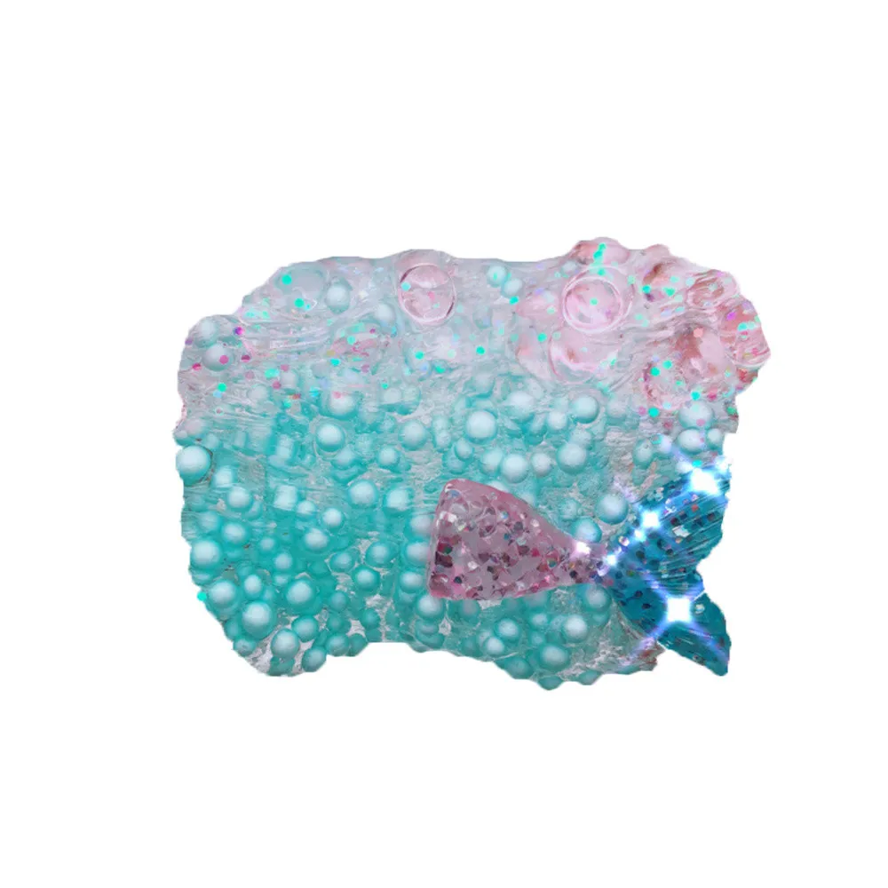 Beautiful Slime Ball Crystal Fluffy Toys Bead Clear Polymer Clay Charms Rising Antistress Girly Heart Pinch Fun#B