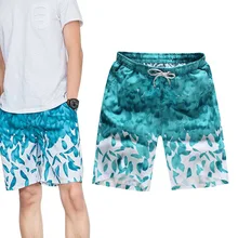 Новинка! Мужские шорты для серфинга, летние спортивные пляжные шорты с принтом, Полиэстеровые быстросохнущие шорты для серфинга, повседневные шорты