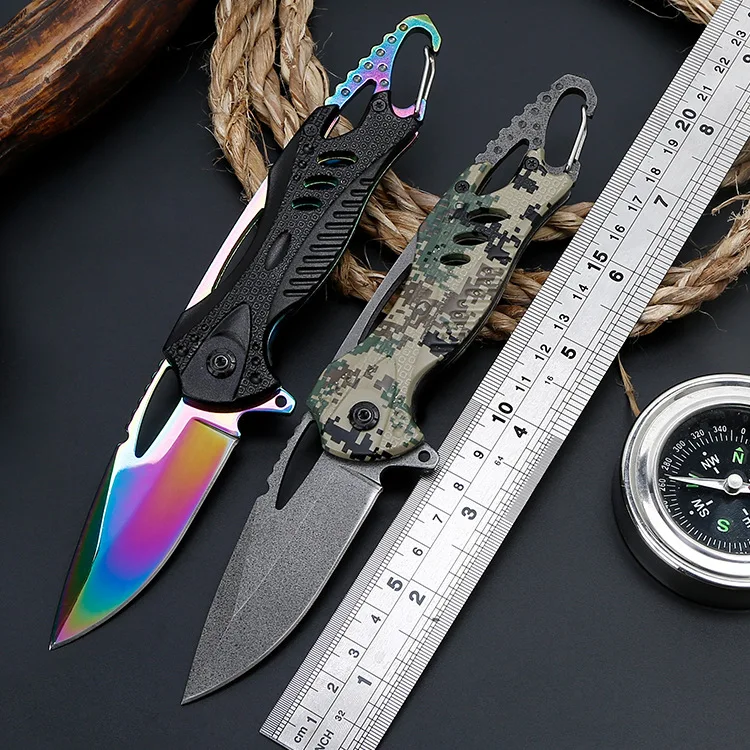 

Tactical high hardness folding knife Wild survival multi-purpose hunting knife self-defense outdoor tool Mountaineering cutter
