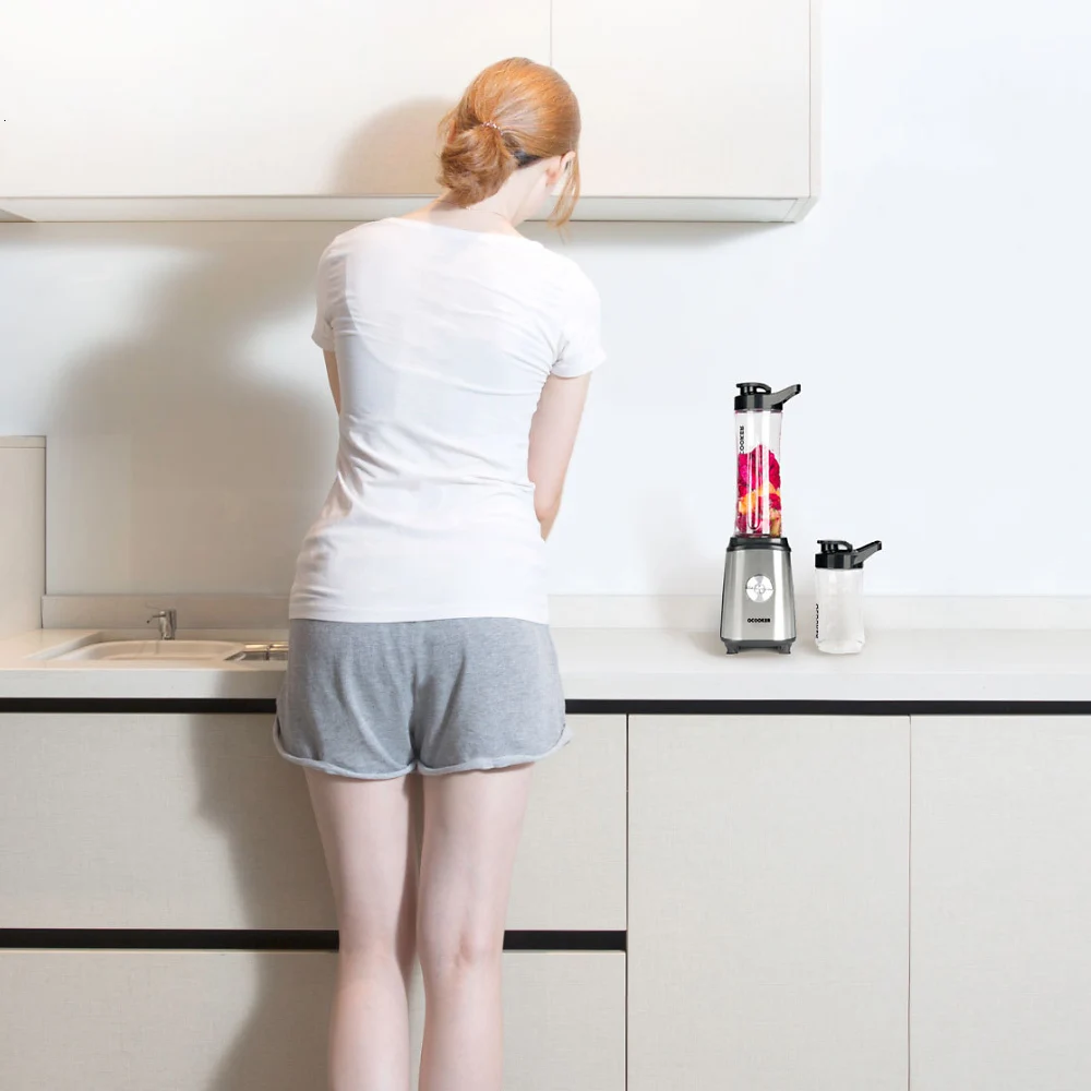 Xiaomi Ocooker портативный соковыжималка Детские фрукты и овощи пособия по кулинарии машина точка переключатель 304 нержавеющая сталь 8 секунд суп