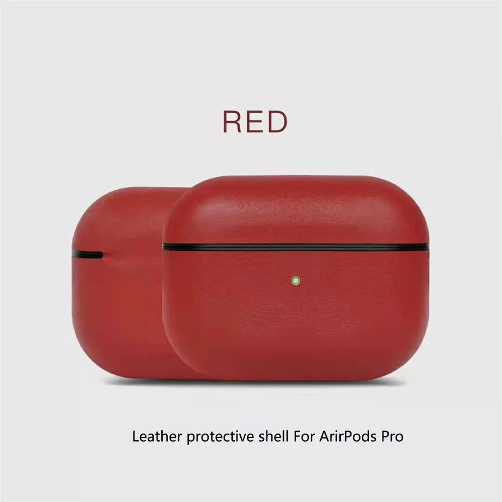 RD Кожаный чехол для Apple AirPods Pro, защитный чехол для Airpods pro, гарнитура для AirPods, чехол 1111#2 - Цвет: RD