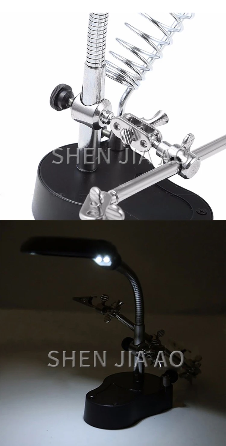 1PC LED Lamp Maintenance Magnifying Glass Soldering Station Workshop Table Lamp Magnifying Glass Repair Industry Equipment Tool