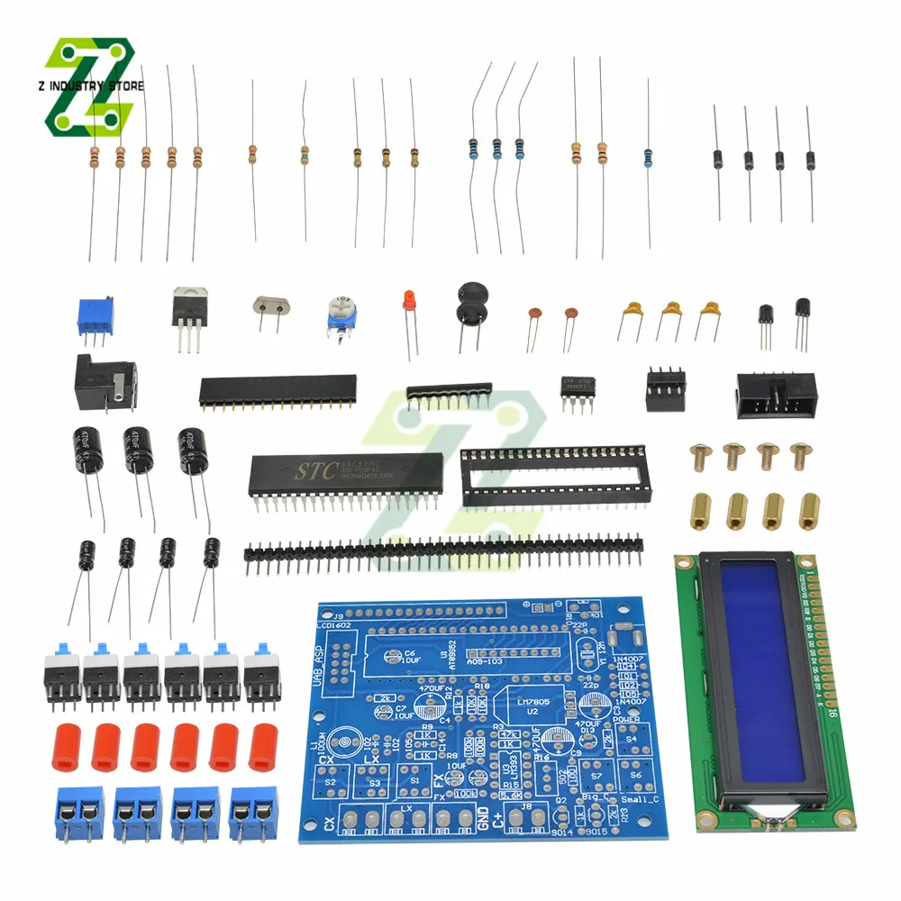 Frequency Capacitance Inductance Meter LCD Digital Secohmmeter CF Inductor Capacitor Tester Frequency Meter DIY Kit 3