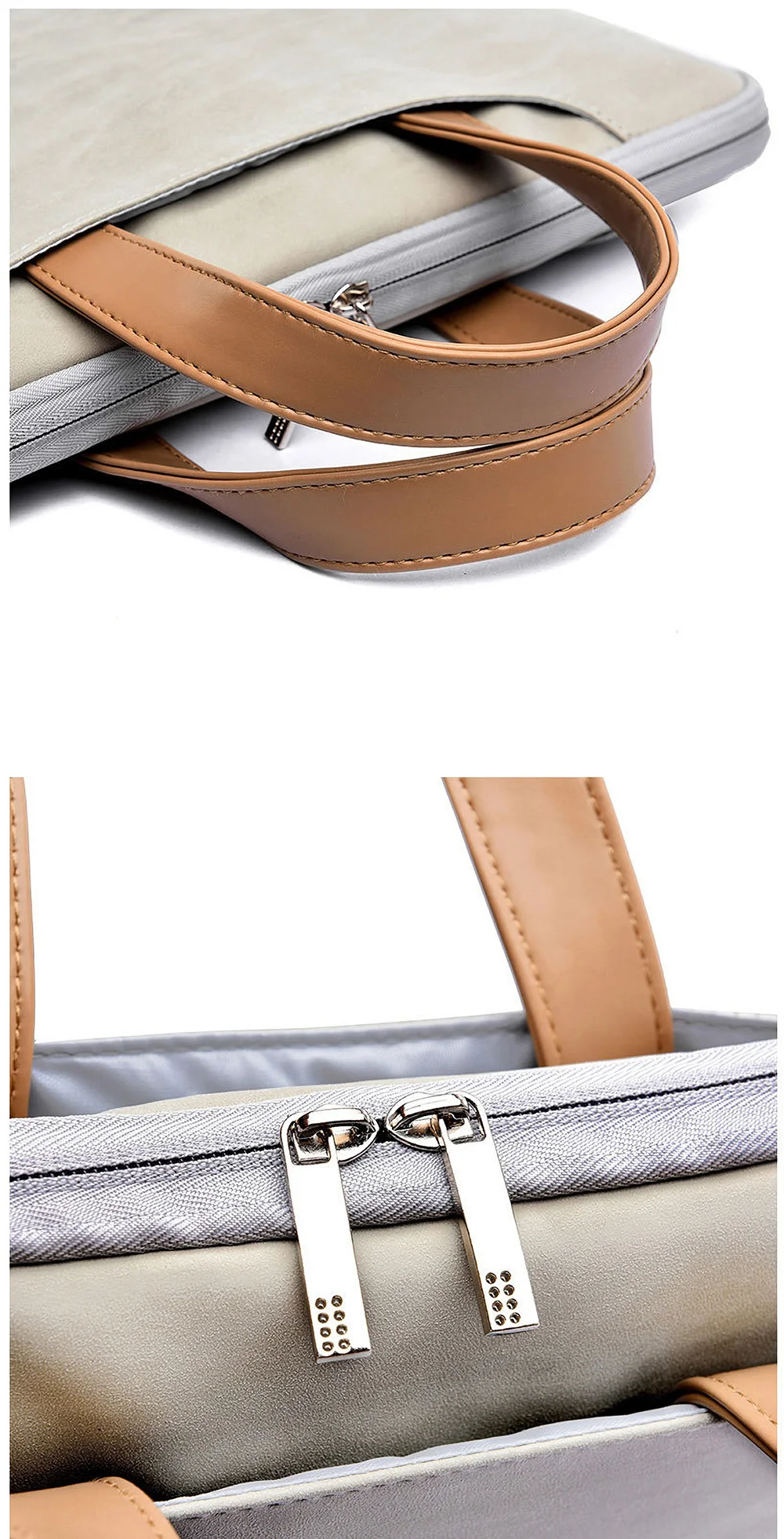 13.3/14 15.6 inch Portable Laptop Bag Waterproof PU Leather Laptop Case Casual Business Handbag for Men and Women