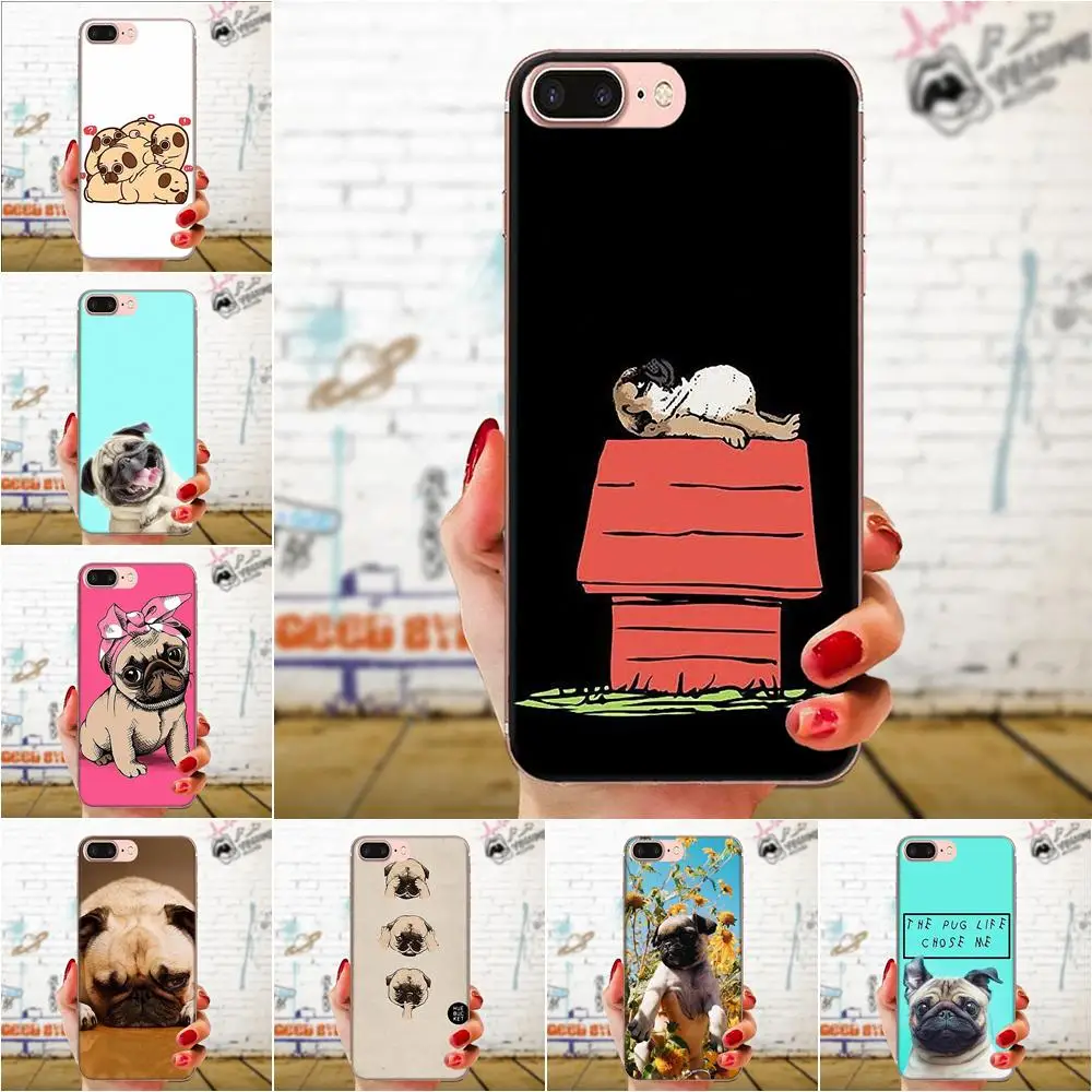 Soft TPU Fashion Case Cover For Sony Xperia Z Z1 Z2 Z3 Z4 Z5 compact Mini M2 M4 M5 T3 E3 E5 XA XA1 XZ Premium I Love Pugs | Мобильные