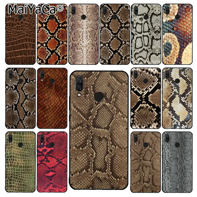 

MaiYaCa Snake Skin Phone Case for Xiaomi Redmi4X 6A S2 Go Redmi 5 5Plus Note4 Note5 7 Note6Pro