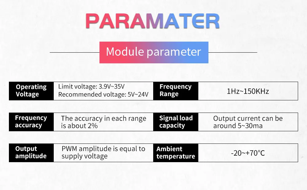 Генератор сигналов PWM частота импульсов рабочий цикл регулируемый модуль ЖК-дисплей Дисплей 1Hz-150Khz 3,3 V-30 V PWM плата Модуль гибкий кабель