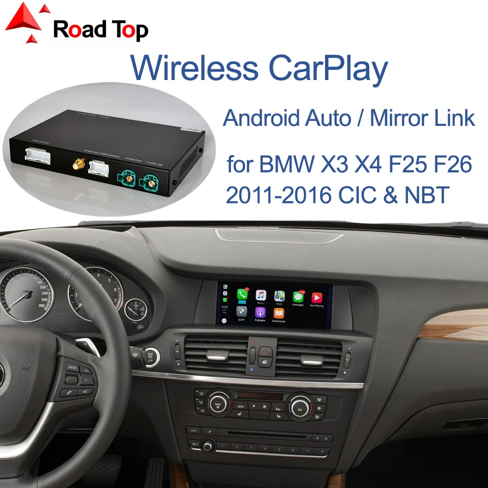 Беспроводная CarPlay для BMW CIC NBT система X3 F25 X4 F26 2011 2016 с Android Mirror Link AirPlay функция