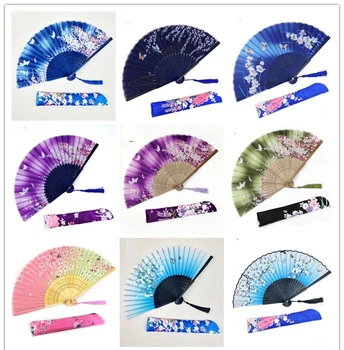 

50Pcs Personalized Wedding Fan,Silk Bamboo Ladies Folding Hand Fan Favors,Customized Wedding Gifts For Guests,Print Name & Date