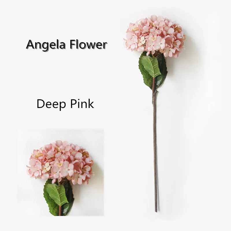 deep pink Картина маслом искусственный цветок гортензии Шелковый Декор цветочный шар для свадьбы домашний стол Свадебный букет Рождественский подарок цветок материал - Цвет: deep pink