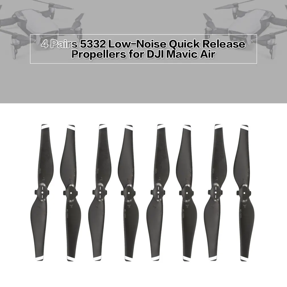 4 Pairs 5332 Low-Noise Quick Release CW CCW Blades Props Propellers for DJI Mavic Air FPV Foldable Drone RC Accessories Parts 4 Pairs 5332 Low-Noise Quick Release CW CCW Blades Props Propellers for DJI Mavic Air FPV Foldable Drone RC Accessories Parts