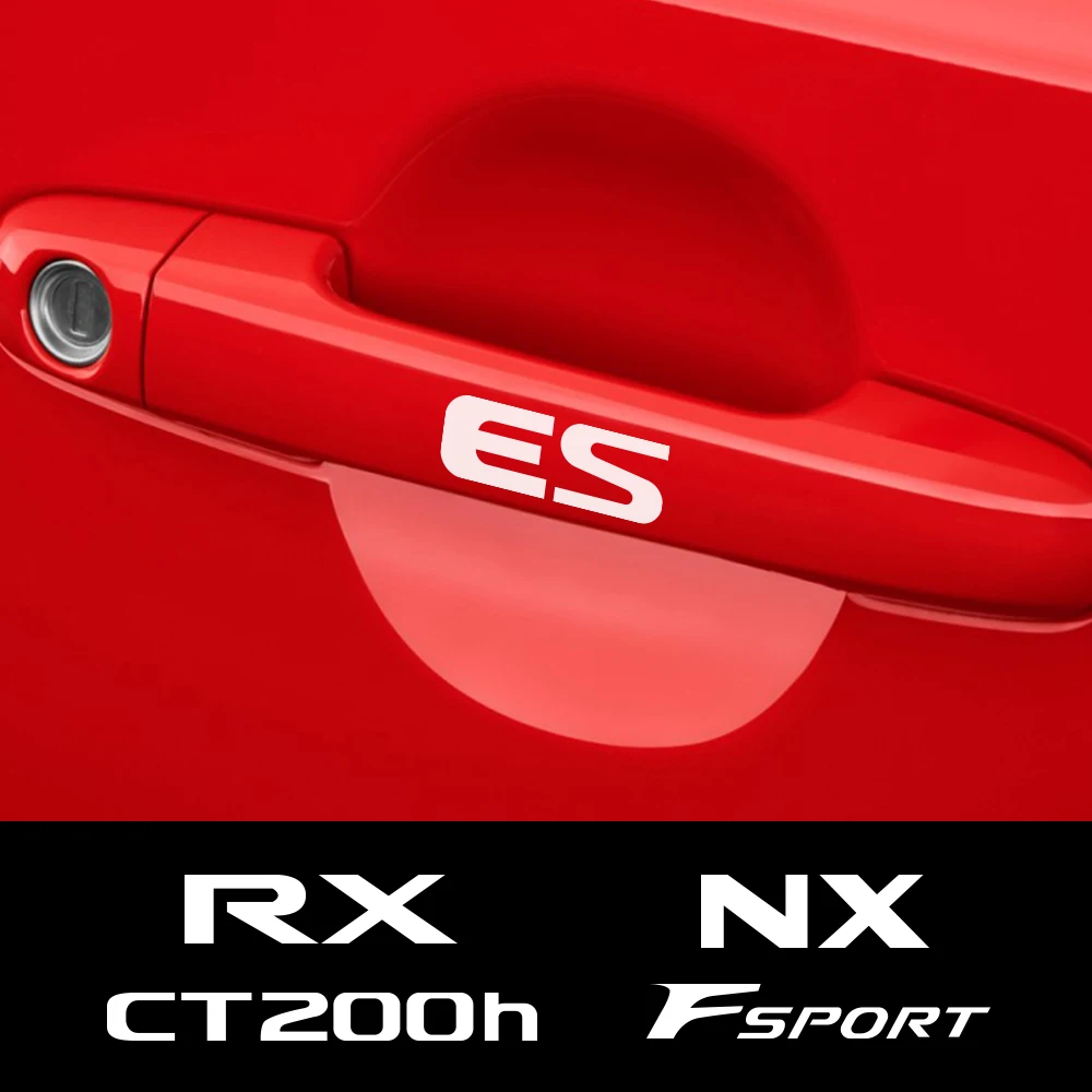 

4PCS Car Door Handle PVC Sticker For Lexus RX 300 330 IS 250 300 GX 400 460 UX 200 NX LX LS GS ES CT200h Fsport Auto Accessories