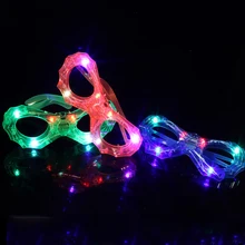 35 шт./лот, новинка, светодиодные очки-пауки, солнцезащитные очки, украшение для вечеринки, дня рождения, мигающий светильник, игрушки, смешанные цвета, светится в темноте