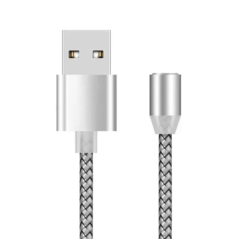 Магнитный USB кабель для быстрой зарядки usb type-C кабель для iPhone 11 XS Max 6 7 8 Plus IOS Магнитный зарядный кабель для Micro USB нейлон - Цвет: Only Cable White