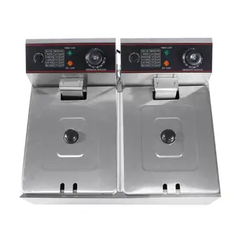 

2500W Electric Fryer BBQ Kitchen Baking Commercial Professional Stainless Steel Double Deep box Electric Fryer kitchen tool