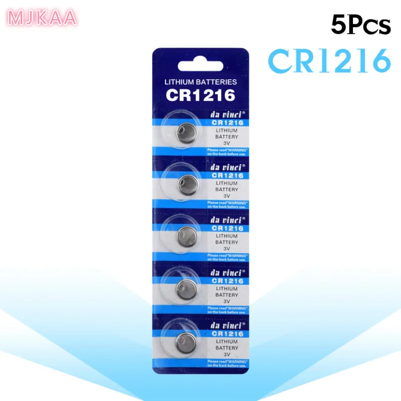 5 шт. CR1216 1216 DL1216 BR1216 ECR1216 5034LC LM1216 кнопочные батареи для монет 3 В литий-ионный