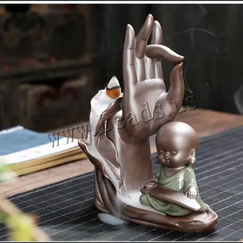 

Backflow Incense Burner Creative Home Decor The Little Monk Small Buddha Censer Incense Burner Holder UseIn Home Teahouse Office