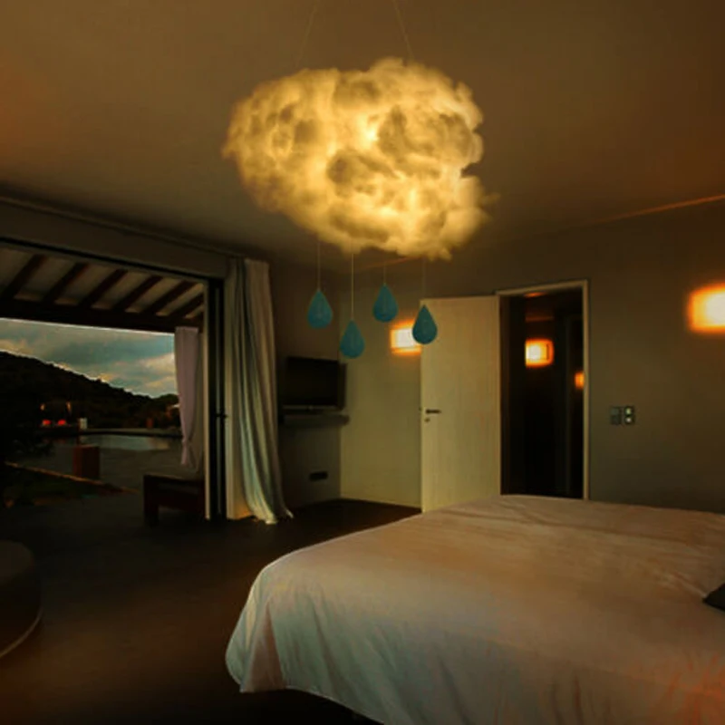 Cotton Cloud Shape LED Night Light - DIY Handmade Home Decor