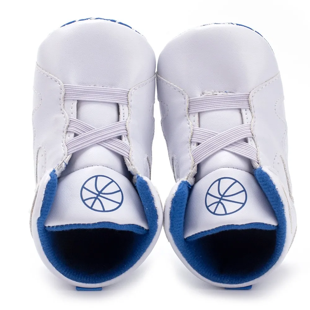 New Hot Fashion Newborn Toddler Baby Basketball Geometric Soft Sole Boot Casual Shoes 830