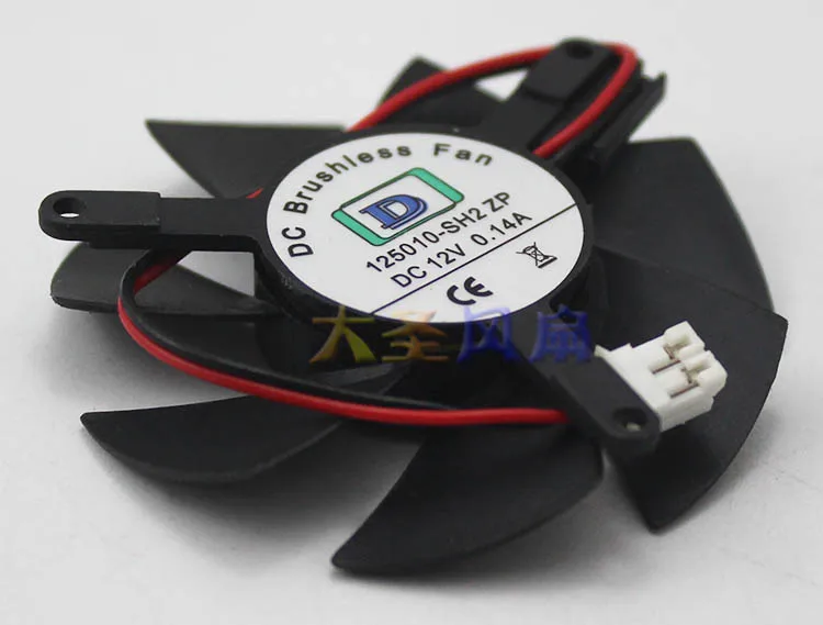 125010-SH2 ZP DC12V 0.14A 5 см pirch 39 мм Диаметр 45 мм графика охлаждение для видеокарты вентилятор