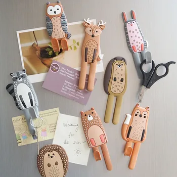 

Cute Fridge Magnets Cartoon Animal Refrigerator Magnets Sticker Key Holder Creative Foldable Hook Souvenir for Kids Home Decor