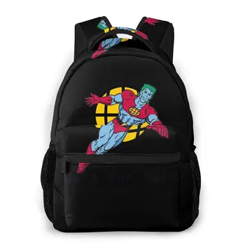 

He's Our Hero Print Large capacityDaily Casual New Fashion School Our Planet Bag