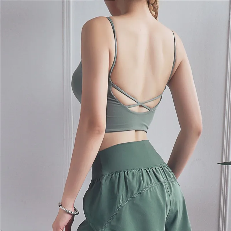 Tengweng женский бесшовный бюстгальтер для йоги beauty Back высокопрочный спортивный костюм с чашкой спортивный жилет плотные противоударные женские спортивные бюстгальтеры