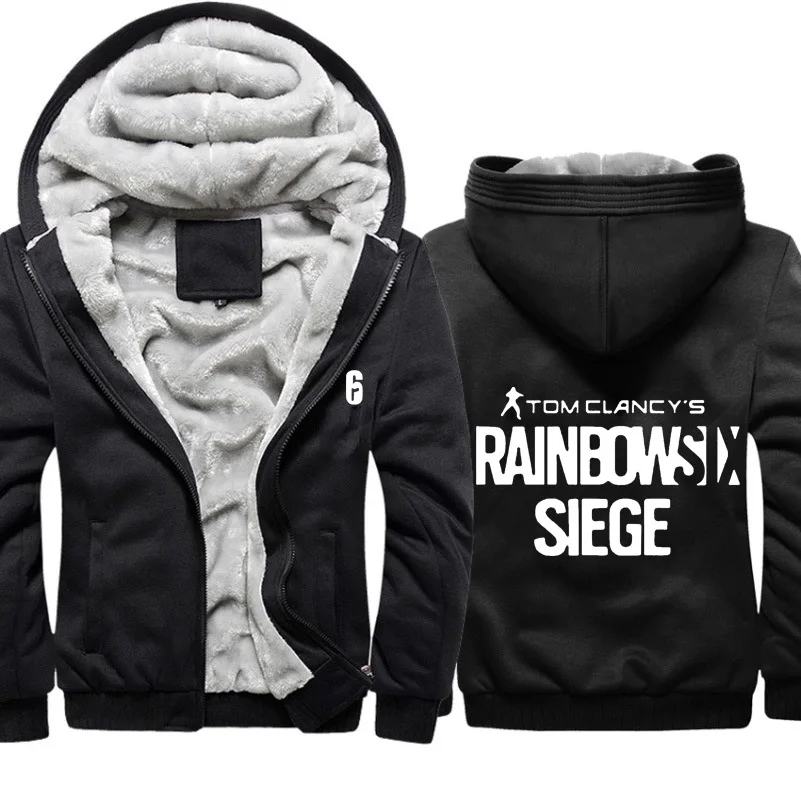Rainbow Six Siege камуфляжная куртка мужская Толстовка Зимняя куртка Высококачественная теплая утепленная флисовая толстовка на молнии пальто плюс размер
