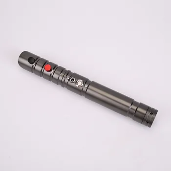 

TXQsaber Practice Lightsaber, RGB Dueling Blade Metal Handle, Flash on Clash with Sound, Blaster, Volume Adjustment -TS007gun